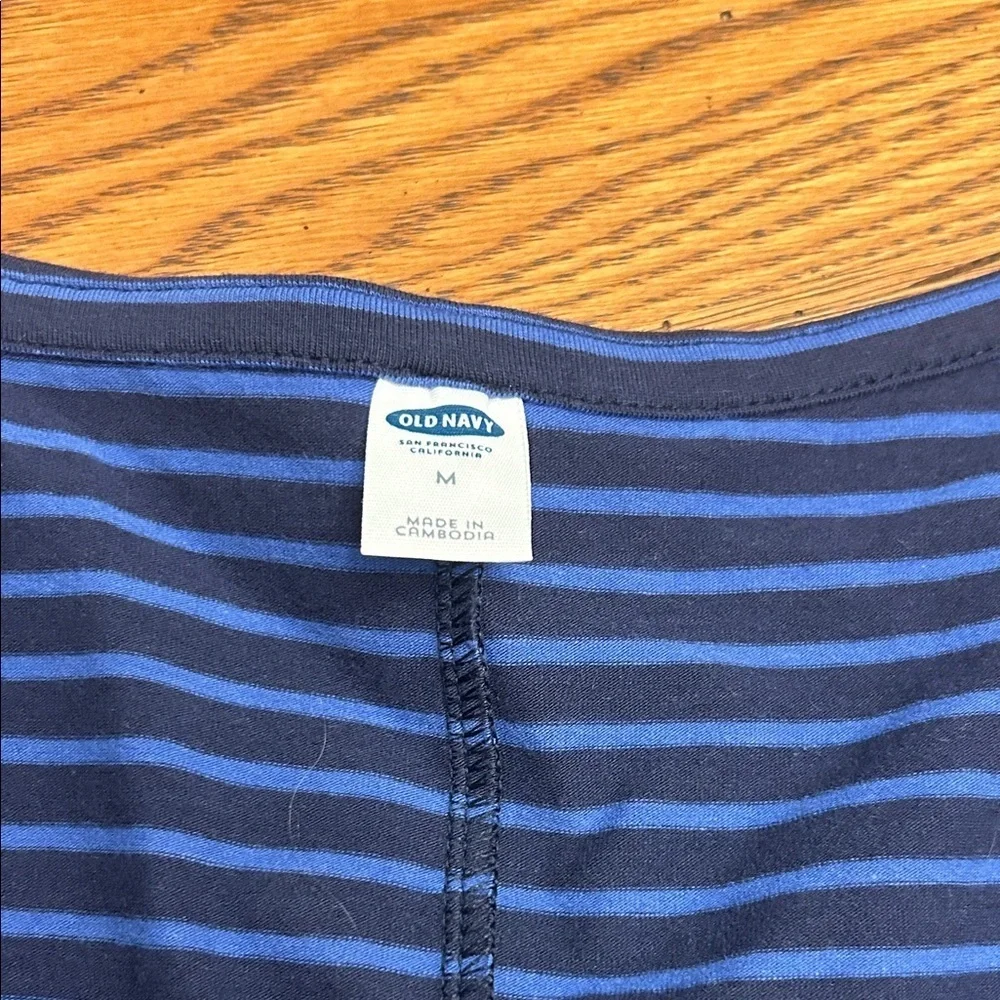 Old Navy Navy Blue Striped Kids Dress